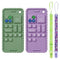 2PCS Silicone Baby Teething Toys, Cell Phone Teether with 2 Pacifier Clips, BPA Free Chew Toys for 0-12 Months