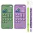 2PCS Silicone Baby Teething Toys, Cell Phone Teether with 2 Pacifier Clips, BPA Free Chew Toys for 0-12 Months