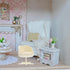 TOYANDONA 4pcs Miniature Dollhouse Armchair Set, Rotatable Office Chair, Egg Chair, Mini Stool for Doll House Decor