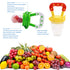 Food Feeder Baby Fruit Feeder Pacifier (3 Pcs) with Silicone Pacifiers, Baby Food Dispensing Spoon, Bottle Brush