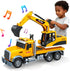 SMILESSKIDDO Excavator Toy - 1:12 Large Friction Powered Excavator Truck Toy with