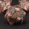 KERWELLSI Metal DND Dice Set D&D, 7Pcs Nature Vines Leaf Role Playing