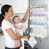 ieddet 4 Pack 8 Magnetic Baby Bottle Organizer for Refrigerator, Bottle Organizer Rack with Hooks, Storage for Baby