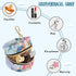 PYBUG Birds Round Pacifier Storage Case, Polyester & TPU Lined with Hook Buckle, Pacifier Container Box for Baby