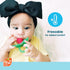 RaZbaby RaZberry Silicone Baby Teether Toy - Berrybumps Soothe Babies Sore Gums - Infant Teething Toy - Hands Free