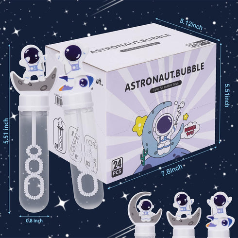 HouseHold Server 24 Space Party Favors Astronaut Bubble Wands for Kids Outer Space Themed Galaxy Planet Birthday Party