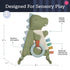 0 Itzy Ritzy - Bitzy Crinkle Sensory Toy Dinosaur with Crinkle Sound for Babies & Toddlers - Features Soft Braided