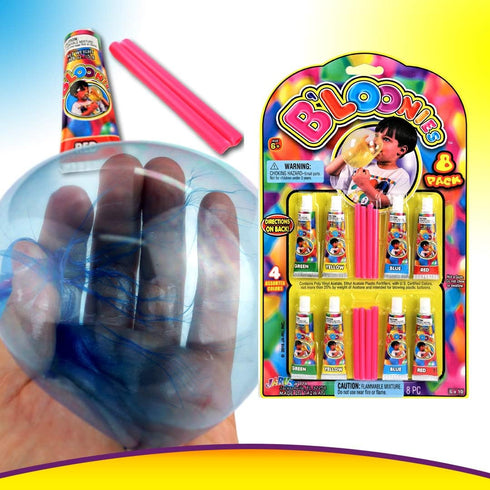 JA-RU Bloonies Magic Plastic Bubbles Variety Pack, Kids Super Elastic Bubble Balloons, Party Favors