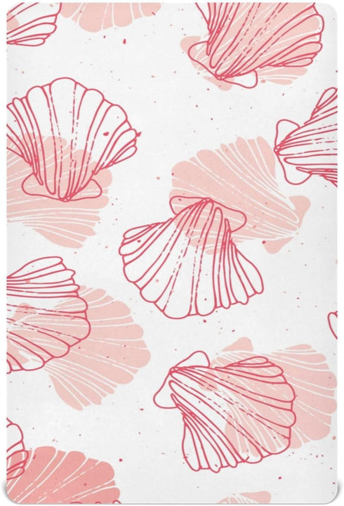 Kigai Coral Seashell Crib Sheets - Stretchy Fitted Crib Sheets for Boys