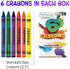 Packs, 25 Sets 6 Packs 150 Packs ArtCreativity Bulk Crayon of Total Crayons Bulk Non-Toxic Individual for Kids