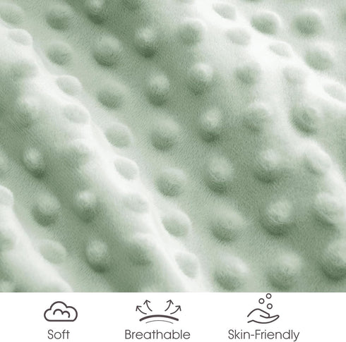 40x50 Inches david's kids Micro Fleece Minky Baby Blanket for Girls with Double Layer and Soothing Raised Dots