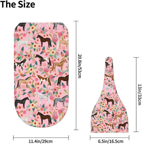 Horse Baby Stuff Gift for Girls - Soft Stretchy Pink Baby Swaddle Blanket Beanie Set for Baby Shower