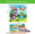 Set of 4 Wooden Peg Puzzles for Toddlers 1-3, Educational Preschool Toy for Ages 2-4, Ideal Gift for Boys and Girls