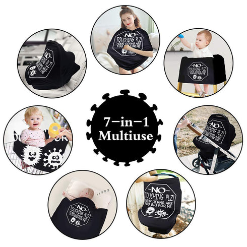 Metplus Infant Car Seat Covers - Stretchy Nursing Breastfeeding Canopy Cover for Babies, Newborn Boys Girls Shower Gift