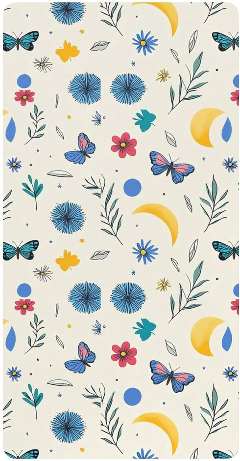 miaozhen Cotton Baby Crib Sheets Soft Comfy Safaris Butterflies Cute Cartoon Crib Mattress