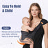 Beyoik 10-30 lbs(Grey) Baby Sling Carrier,Baby Sling with Cushion,Toddler Carrier with Comfortable Sponge