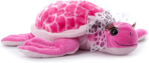 The Petting Zoo, Lash'z Pink Sea Turtle Stuffed Animal, Gifts for Girls, Plush Toy 12 Inches