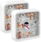 2 Pcs 3 Tiers Display Case for Figures, Wall Mounted Clear Dust Proof Storage Box for Mini Toys
