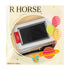 R HORSE Baby Announcement Sign with Ink Pad and Marker Pen Cherry Pink Bow Hello World Wooden Keepsake for Newborn