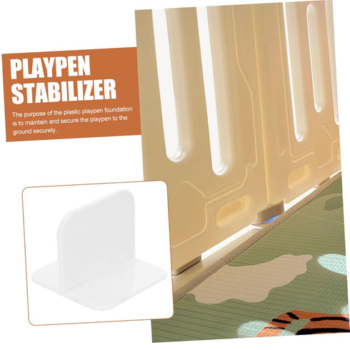 SAFIGLE Adhesive Furniture Anchors 4pcs Anti Tip Playpen Stabilizer Support Feet Playpen Accessories Home Supplies for Child Safety Dog Gate