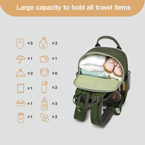 cutblajat Backpack 25L Diaper Bag Capacity with Changing Pad for Boys and Girls Essential Baby Stuff for Mom (Gray)