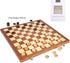 15inch Set, 100 10x10 VAMSLOVE Checkers Folding Wooden Game Square Checkerboard International Checkers Draughts Board