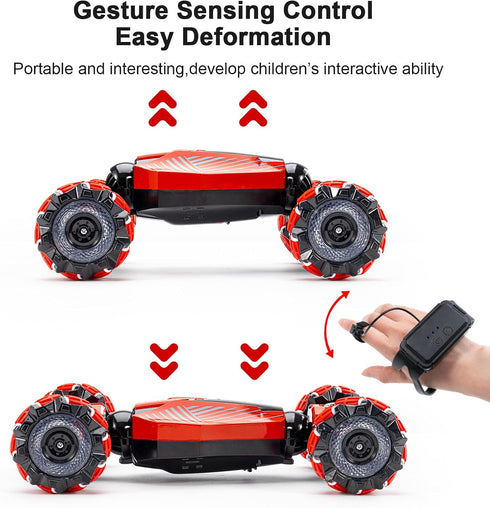 Gesture Sensing RC Stunt Car, 4WD Hand Controlled Cars, 2.4GHz Double Sided Driving, Present for Boys Girls 6-12
