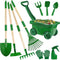 Duckura Kids Gardening Tools Set - 10pcs Wheelbarrow Set for Kids with