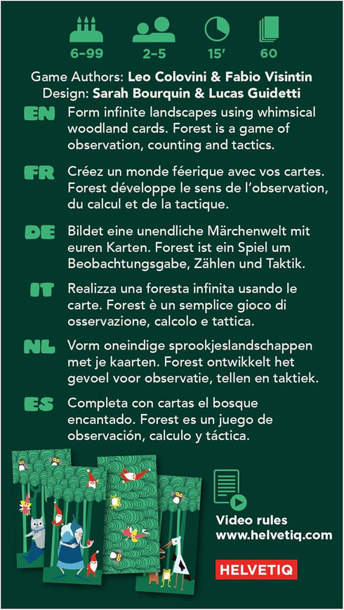 Forest Card Game - Whimsical Educational Fun for Kids! Set Collection Strategy Game for Family Game Night, Ages 6+, 2-5