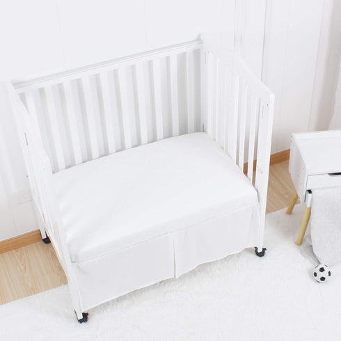 Microfiber 3 Pack Mini Portable Crib Sheets, Comfy Napping Surface for Baby, Fits 24" x 38", Green + Light Grey + White