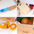 Set Playset Dailyfunn Wooden Pretend Play Foods for Kids Kitchen Montessori Cutting Toys with Storage Box