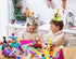 Glittery Garden Party Hats for Kids - Fun Birthday Activity Kit with Stickers, Animal Theme Party Favor