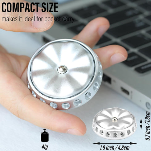 FREELOVE Flower Design Metal Fidget Spinners for Adults, Premium Silent Bearing, DIY Expand to Wind Chime Coin, Desktop