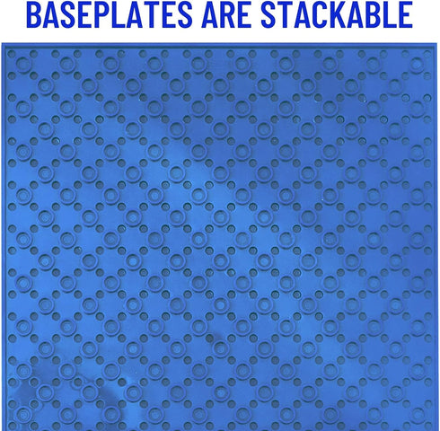 Strictly Briks 12 Pack Classic Stackable Baseplates 6x6, Compatible with Lego, 12 Rainbow Colors