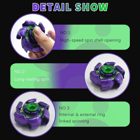 Pillbug Fidget Spinner, Open Armor Metal Fidget Spinners for Adults, Alloy EDC Fidget Toys Adults Stress Relief Toy