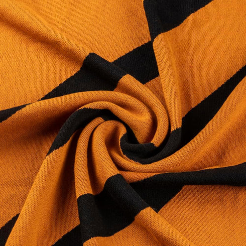 Moyra Collective Hooded Baby Blanket Knitted Cotton | Soft & Breathable Newborn & Infant Blanket | Tiger Design |