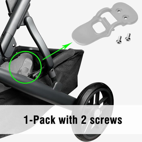 Replacement Closing Latch UppaBaby Vista 2015+ (and V2),Hinge Latch Compatible with UpperBaby Vista V1 & V2 Strollers,Secures Stroller in Closed Position,Gray 1-Pack Includes 2 Screws