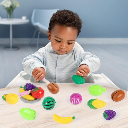 Food,44 Set 3 4 5 deAO Kitchen Toy Sink Toys with Cutting Food,Electric Dishwasher Playing Toy with Running Water, Role