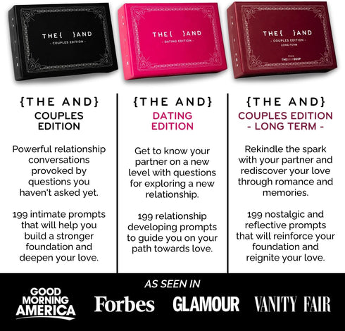 199 {THE AND} Couples Edition - Meaningful Conversation Cards for Couples - Questions to Deepen Connection & Build