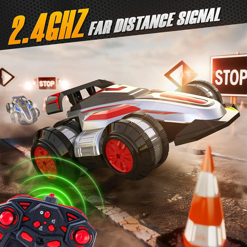 WJWMIRC 1:14 2.4GHz 4WD 360 6-12 Drift Remote Control Car RC Cars Rotating Degrees Vehicle Toys with Lights Music