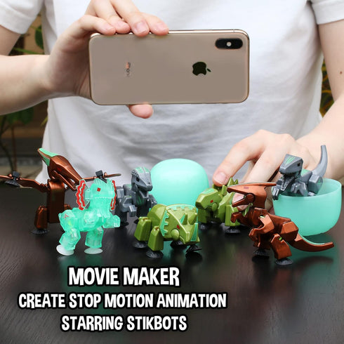 Pack Set 7 1 1 4 Zing Stikbot Glow in The Dark Dino Egg - of Glow in The Dark Eggs Each with Stikbot Dino and Sticker