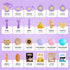 Set Set 3 4 5 6 7 8 9, Set Tea Party for Little Girls, Pretend Dessert Food for Kids Age Kids Kitchen Pretend Play