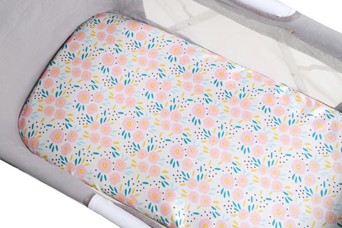 Tcmyyund Set 2 Pack Bassinet Sheet Satin Ultra Soft Silk Fit for Rectangle, Hourglass, Oval Bassinet Mattress Protect