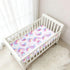 miaozhen 1 Pack 52x28 Cotton Crib Sheets for Baby Boys Girls Soft Stretchy Hologram Strawberry Silver Crib Mattress
