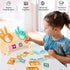 3-5, Counting 2-4, 5-7 Montessori Math Learning Toys for Toddlers Double-Sided Finger & Number Tracing Board, Preschool