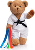 16 inches HollyHOME Karate Bear Stuffed Animal Teddy Bear in Karate Uniform Unique Toy Gifts for Kids and Karate Lovers