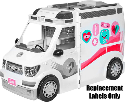 Replacement Stickers for Barbie Care Clinic Playset, Barbie Doll FRM19, Sheet D, Stickers 24-28, 40, 43, 44, 47