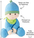 HABA Snug-Up Soft Plush Luis First Baby Doll, 8" - Perfect Newborn and Infant Toy, Small Machine-Washable