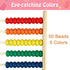 Wooden Abacus for Kids Math - 50 Beads Counting Toy, Multi-Color Counters for Preschool Learning & Development