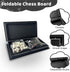 Set, 10 inch 2 Travel Chess Magnetic Chess Board with Extra Queen Portable Folding Board Chess Games for Kids, Adults